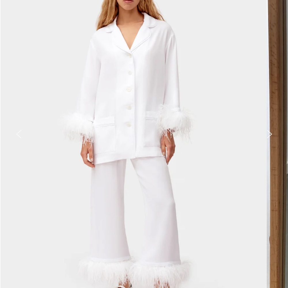 Sleeper party pajamas white large